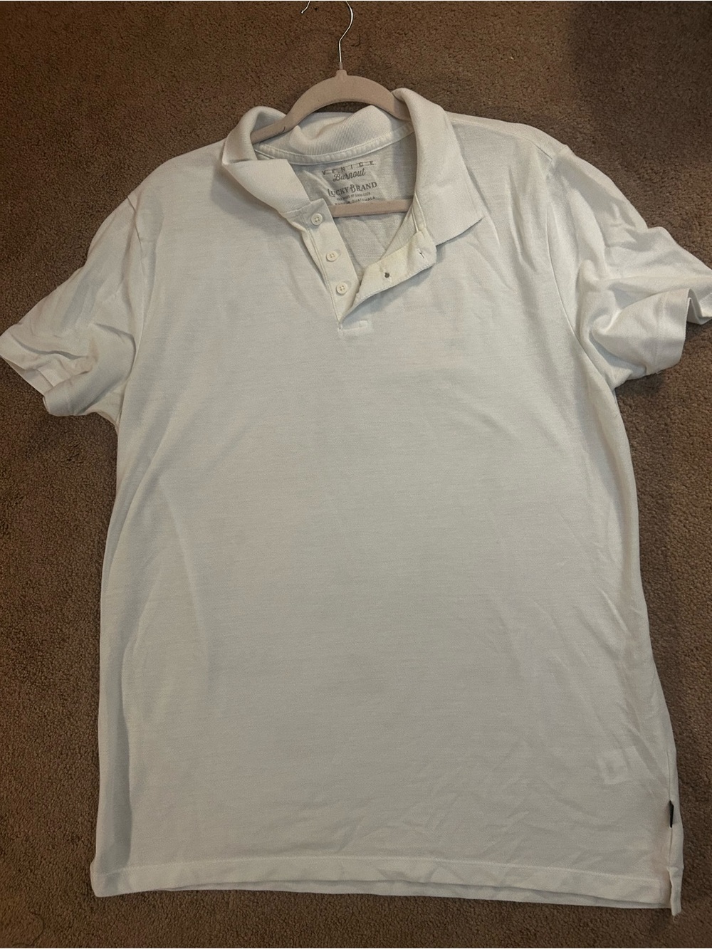 Lucky Brand Men's burnout style polo